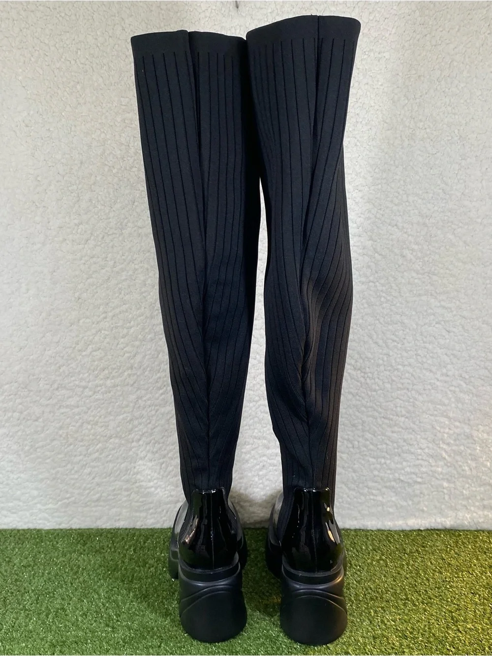 Margot Over The Knee Thigh High Stretch Rib-Knit Boots Women 11 BF540 Pull-On